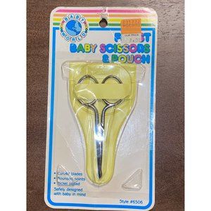 Vintage Baby World First Baby Curved Scissors & Pouch Style 6506 West Germany
